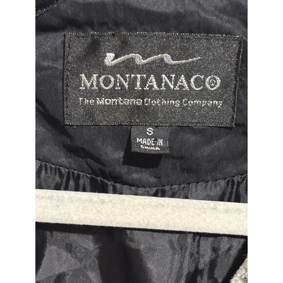 Montana Womens Faux Fur quilted Coat jacket sz S Penny‎ Lane Cowgirl Boho Black - Picture 3 of 10